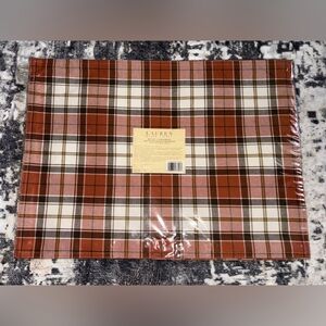 Lauren Ralph Lauren Red Brown Plaid Placemat